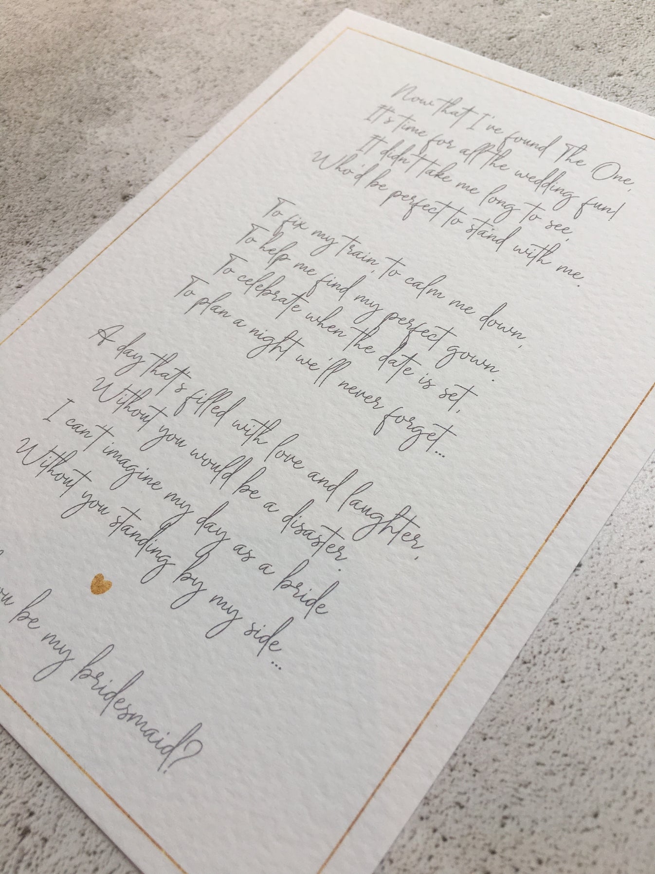 Clare Designs | 'Will you be my Bridesmaid/Maid of Honour?' Poem